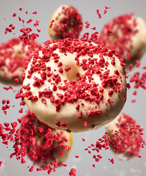 Imagen del Platillo: Dona glass con Chispas Sabor Fresa 